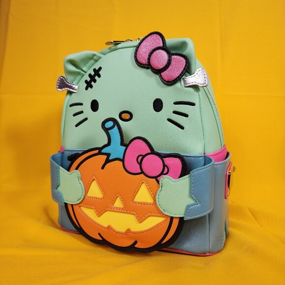 Loungefly Sanrio Hello Kitty Frankenstein Halloween Pumpkin Mini Backpack NEW main image 11